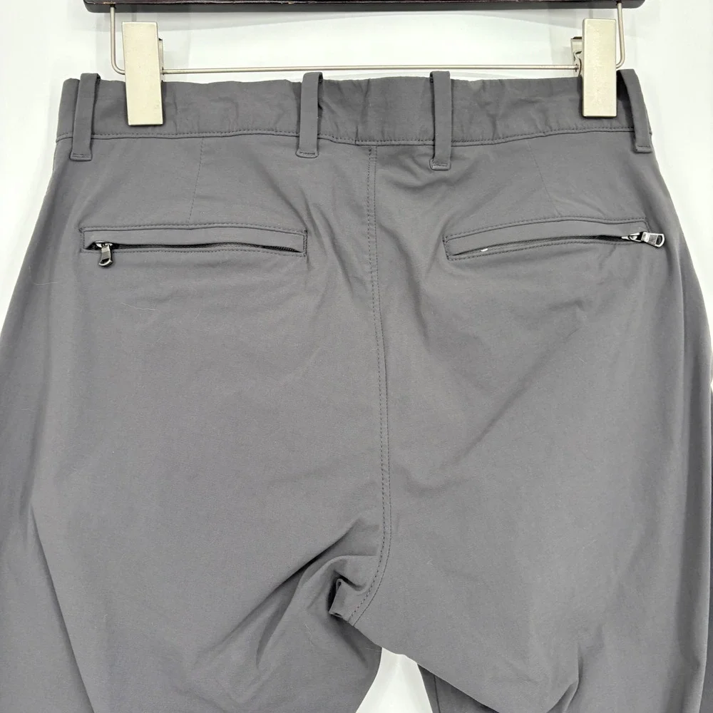 J.Crew 484 Slim Stretch Tech Pant  Size 29/30 Dark Grey Zip pockets